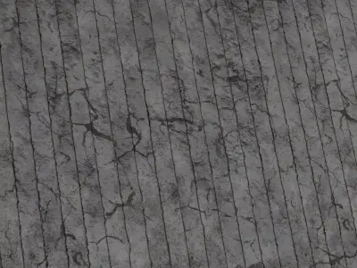 Weathered Horizontal Concrete Siding PBR Seamless Texture