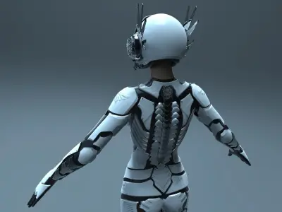 Sci-fi Female Character 3D model