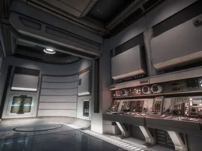 Sci Fi Interior Asset Pack 1 Low-poly 3D model