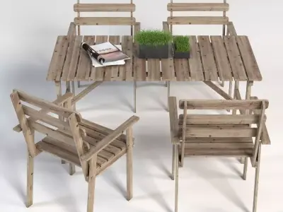 IKEA Askholmen Tableset 3D model