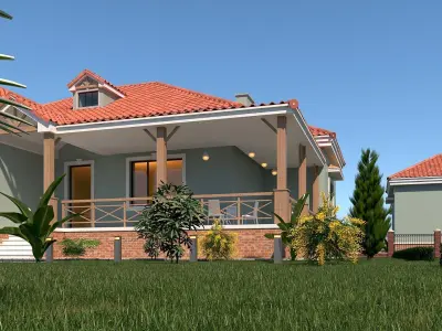 house Low-poly 3D model 32