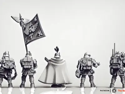 Feudal Guard Command Squad 3D print model