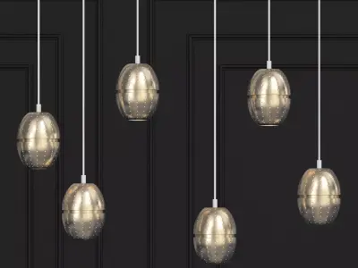 Midcentury Brass Pendant by Hans Agne Jakobsson 3D model