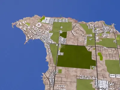 Algiers City Low-poly 3D model