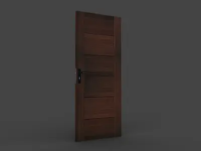 Wooden Door M1 Low-poly 3D model