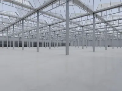 Industrial Warehouse Interior 4 Low-poly 3D model