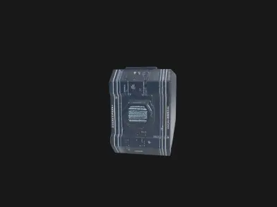 SciFi Holographic Control Panel Cyberpunk Industrial Low-poly 3D model
