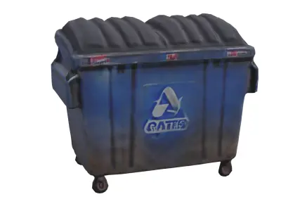 Trash Container PBR Free low-poly 3D model