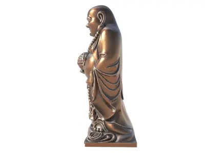Laughing Buddha Maitreya Low-poly 3D model