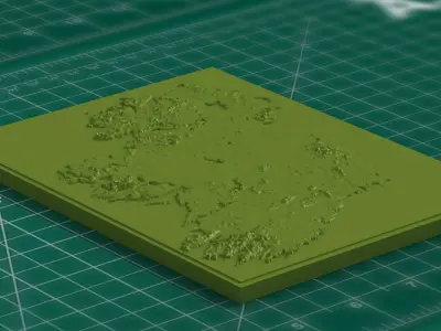Ireland Relief Map Terrain 3D model