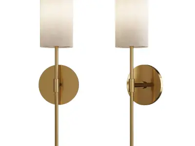 Olivia Linen Wall Sconce Low-poly 3D model