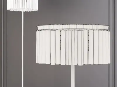 RH 1920S ODEON RHYS CLEAR GLASS FLOOR LAMP 2-TIER Nickel 3D model