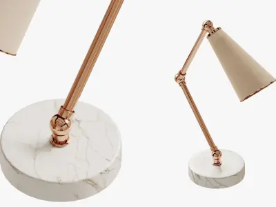 Century Lanterna Suede Table Lamp 3D model