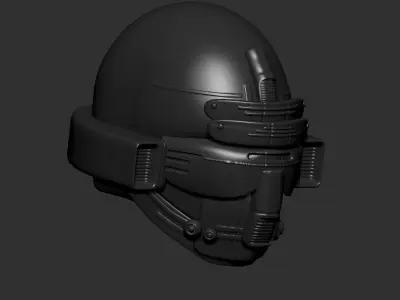helmet high poly sculpt 3d printable ver 7 3D model 3D model 154