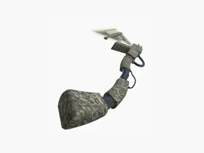 SciFi War Axe A10 Digital Camo - Sci Fi Weapon Design Low-poly 3D model