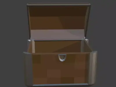 Stylized Low Poly Chest Game Ready Free low-poly 3D model