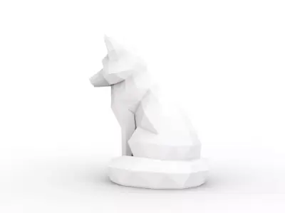 Fox Low-Poly 3D Printable 3D print model