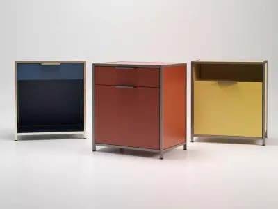 Dita Bedside Cabinets Large 3D model