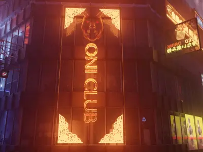 Neon SciFi Cyberpunk Signs 3D model