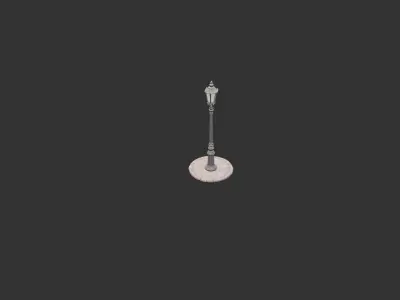Victorian Street Lamp Low-poly 3D model
