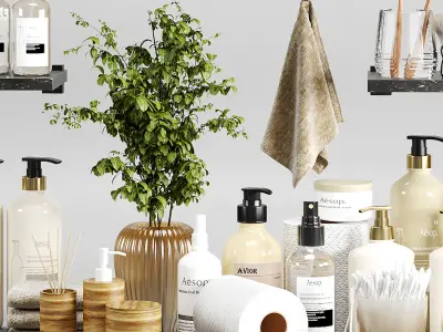 Bathroom accessories-set4 3D model