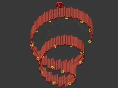 Brubeck spiral chandelier 3D model