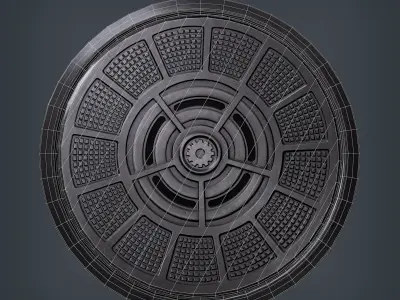 Manhole disc Low-poly 3D model