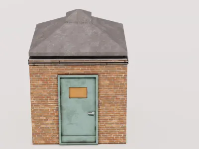 Rooftop Stairs 10 Low-poly 3D model