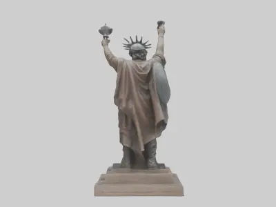 The Warriors of Liberty statue model Low-poly 3D model