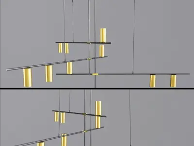 Light Suspension Chandelier 3D model