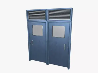 Metal Door Low-poly 3D model