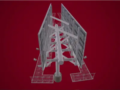 Billboard 01 - Power Poles Low-poly 3D model