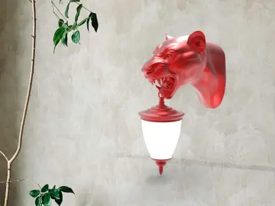 Lion Head Wall Lamp 3D print model purchase