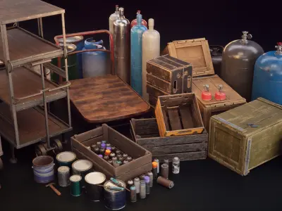Warehouse Props Pack Low-poly 3D model by 2719Store