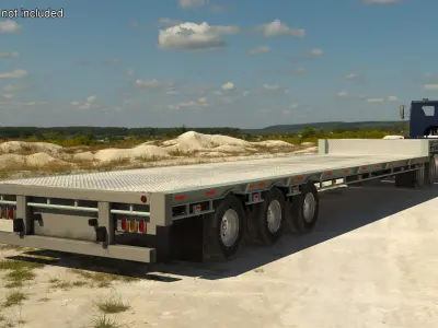  Peterbilt Truck with Flatbed Semi Trailer 