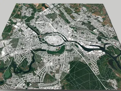 Cityscape Lubeck German 3D model