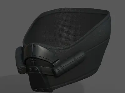Gas mask respirator scifi futuristic 3d model  Low-poly 3D model 5