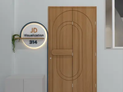 Small Office Interior Scene Low-poly 3D model