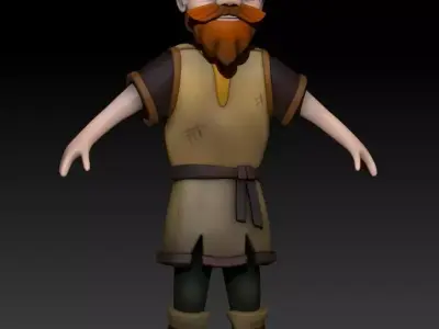 Hashim - Worker or Peasant Mobile Game Ready Model Free low-poly 3D model