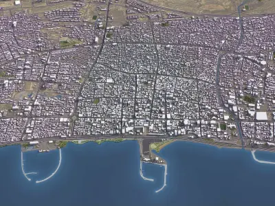 Bandar Abbas - 3D City Model Low-poly 3D model