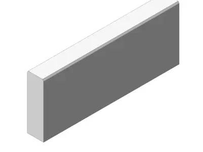Concrete Curb 100 40 12 Extra Large Concrete Border 3D model