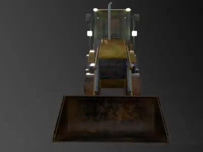 3D JCB forklift Low-poly 3D model