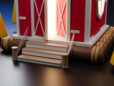 3d barn model Free low-poly 3D model