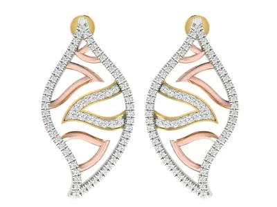 Women Pendant Earring Sets 3dm STL OBJ FBX Renders Details 3D print model 9