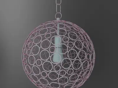 Shades of light Circle Sphere Pendant Small 3D model