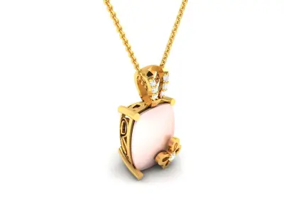 Women Pendant 3DM STL OBJ FBX Render Details 3D print model 22