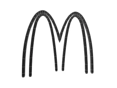 Ecobranding Mcdonald Logo v2 002 Free low-poly 3D model