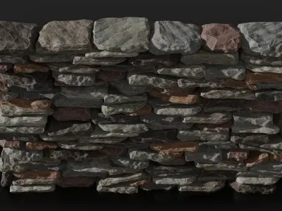 cut boulder Low-poly 3D model