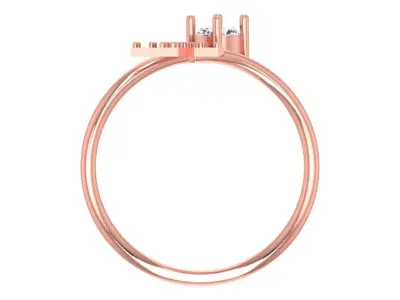 Women Open End Twist Light Weight Band Ring 3D print model buy