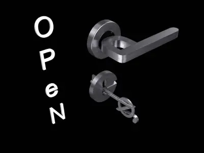 OPeN Door Handle A Fusion of Art and Functionality 3D model